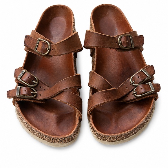 Birkenstock Shoes - Brown Birkenstock leather sandals size 39